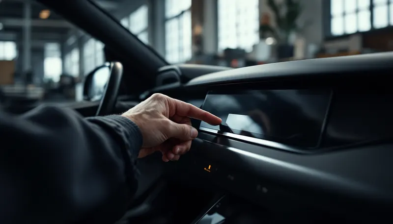 Smart key inserted in a Mercedes-Benz ignition that will not turn because of an EIS/ESL fault