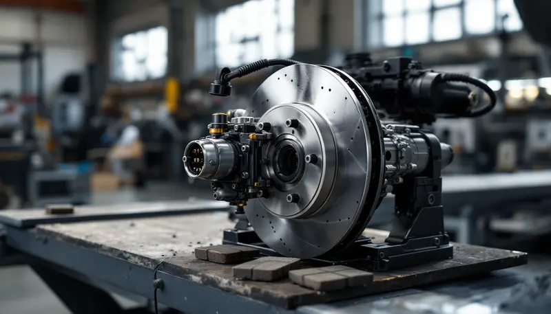 SBC electro-hydraulic brake unit and new brake parts for a Mercedes-Benz E-Class in Dallas